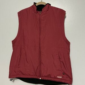 Grand Slam Total Tech Golf Vest Men’s Sz L Garnet/Black Fleece Reversible
